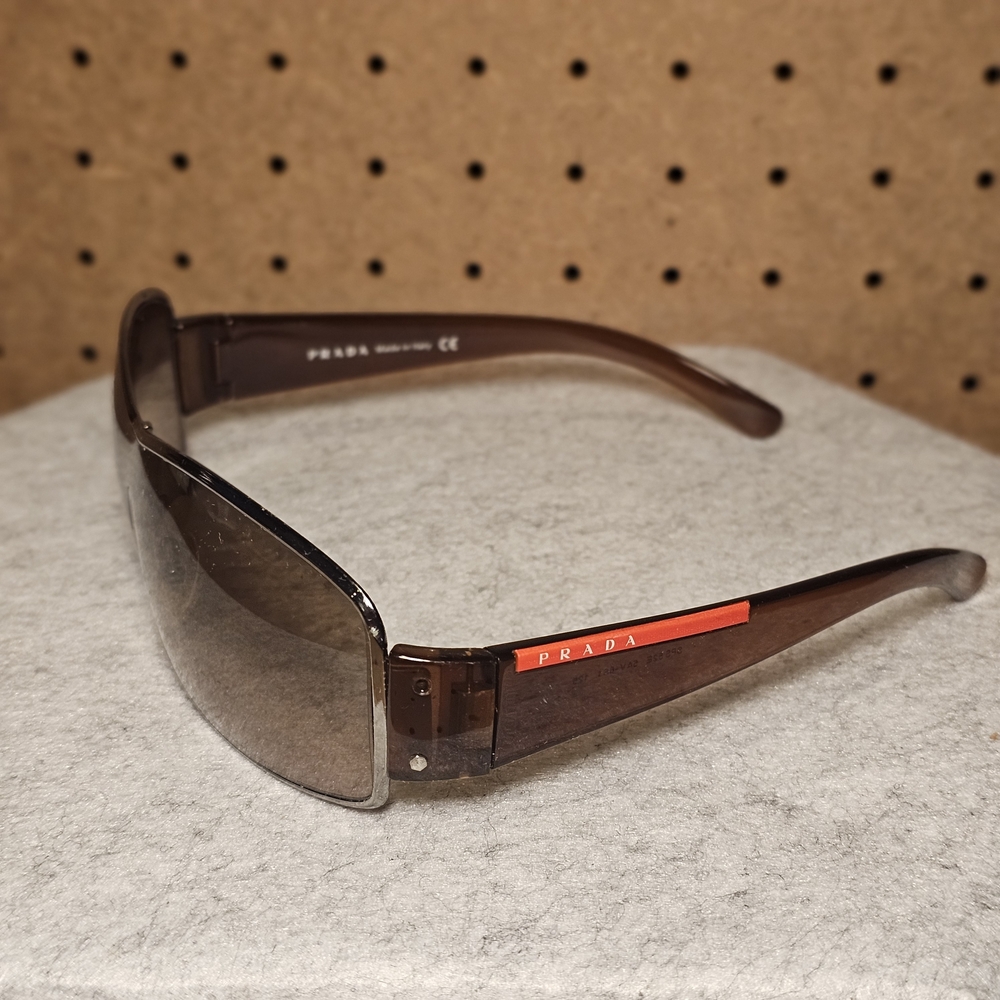 Vintage Brown Prada Shield Sunglasses
